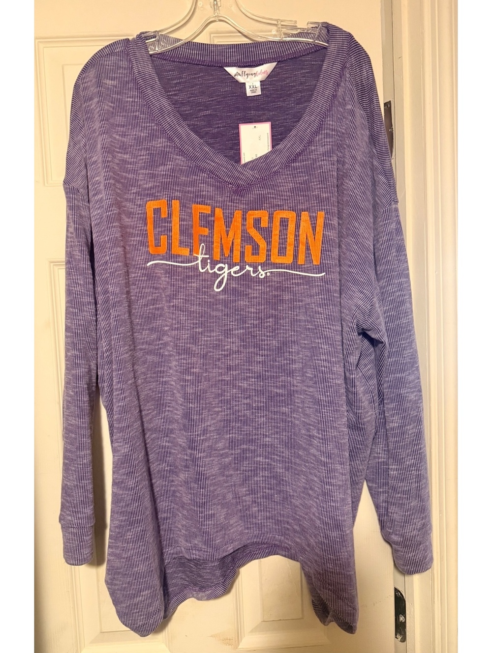 NWT Women’s Gameday Flying Colors Clemson Tigers Long Sleeve Shirt XXL 2X